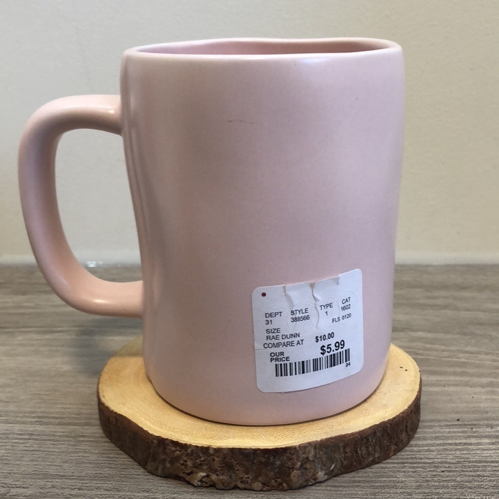NWT Rae Dunn Light Pink XOXO Ceramic Mug | HTF - Picture 5 of 7